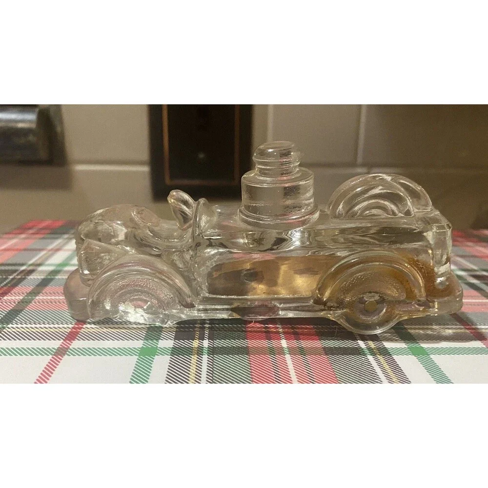 Miniture Fire Engine Glass Candy Container